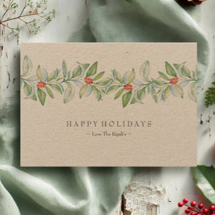 Kerstkaart, feestkaartje, bijtend