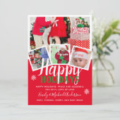 KERSTKAART Fijne Feestdagen 2022 Rood Groen Kaart (Staand voorkant)