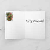 Kerstkaart - Flamingobloemen Kaart (Binnen)