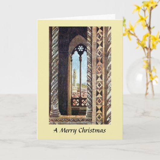 kerstKaart - Florence, Italië Kaart (Gele Bloem)