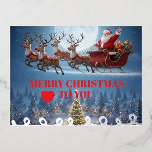 Kerstkaart Folie Feestdagen Briefkaart