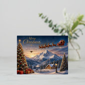 kerstkaart folie feestdagen briefkaart (Staand Voorkant)