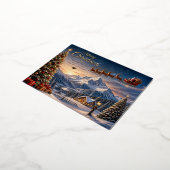 kerstkaart folie feestdagen briefkaart (Gedraaid)