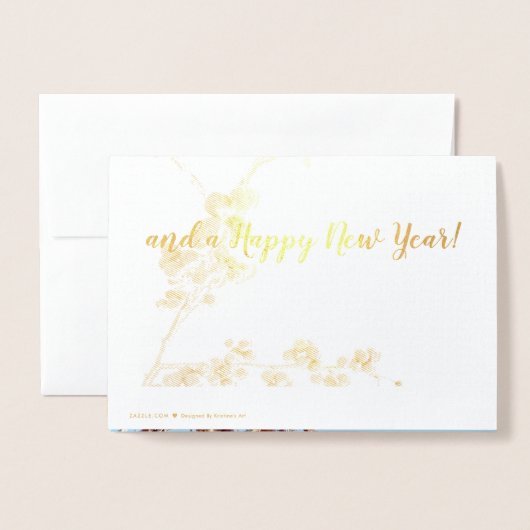 kerstkaart folie kaarten (Met envelop)