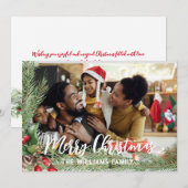 Kerstkaart Foto Dubbelzijdig Modern Vakantie Kaart (Voorkant / Achterkant)