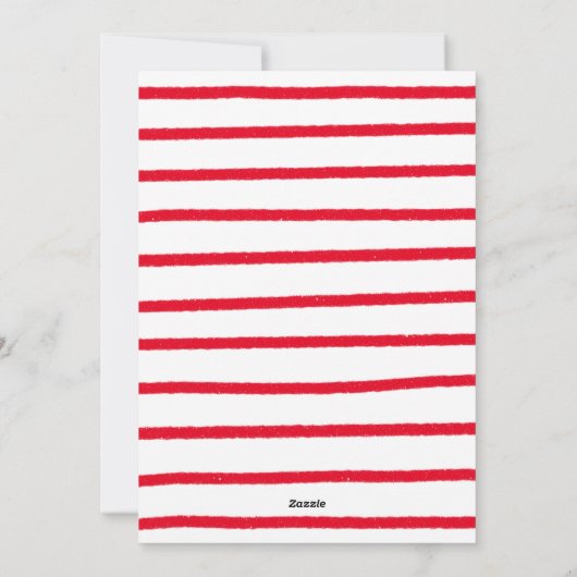 Kerstkaart Fotocabine - Candy Cane Rood (Achterkant)