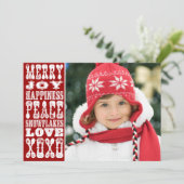 kerstkaart Fotovakantiekaart (Staand voorkant)