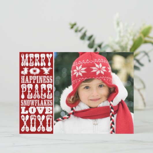 kerstkaart Fotovakantiekaart (Staand voorkant)