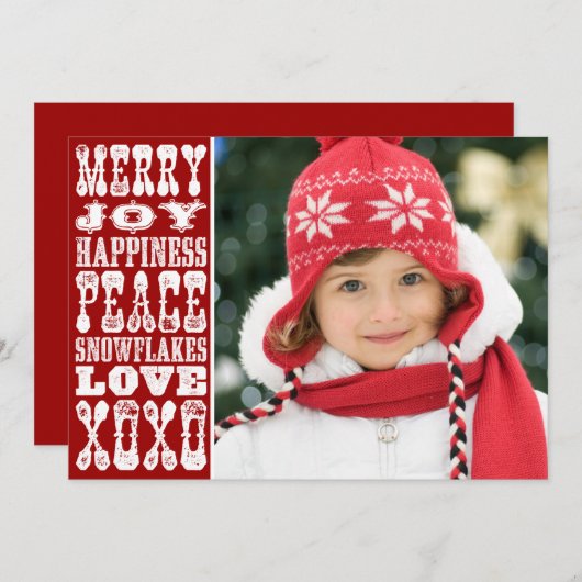 kerstkaart Fotovakantiekaart (Voorkant / Achterkant)