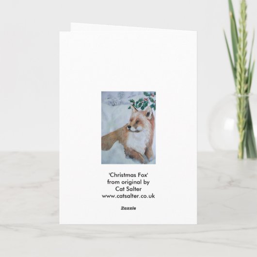 Kerstkaart - Fox Feestdagen Kaart (Achterkant)