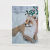 Kerstkaart - Fox Feestdagen Kaart (Voorkant)