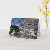 Kerstkaart "Frosty Pines" Kaart (Gele Bloem)