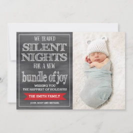 kerstkaart Funny, feestdag fotokaart, Baby