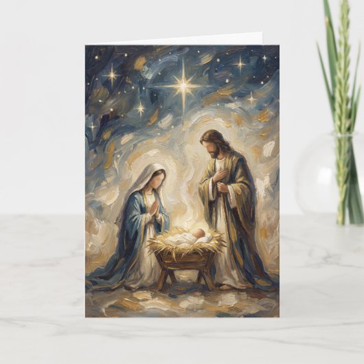 Kerstkaart Geboorte van Jezus Kaart (Voorkant)