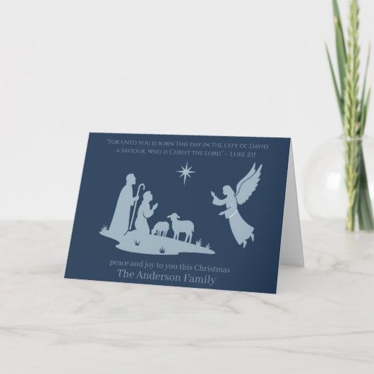 Kerstkaart Geboorte – Vandaag is een Heiland Gebor Kaart (Voorkant)