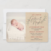 Kerstkaart geboorteaankondiging 'Stille Nacht' (Voorkant)