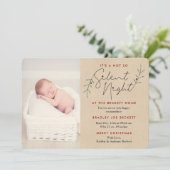 Kerstkaart geboorteaankondiging 'Stille Nacht' (Staand voorkant)