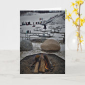 "Kerstkaart "Geboren in een bevroren toestand"" Kaart (Gele Bloem)