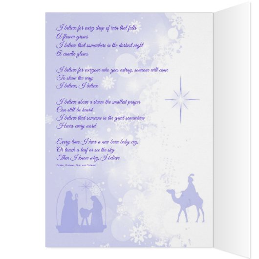 kerstKaart: Geloof me (Binnen (Links))