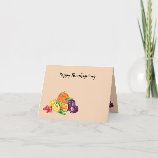 Kerstkaart: Gelukkig Thanksgiving Feestdagen Kaart (Voorkant)