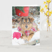 Kerstkaart - gered kerstfeest kaart (Gele Bloem)