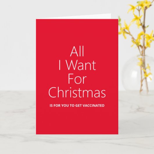 kerstkaart gevaccineerd kaart (Gele Bloem)
