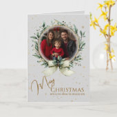 Kerstkaart gevouwen Wenskaart Kaart (Gele Bloem)