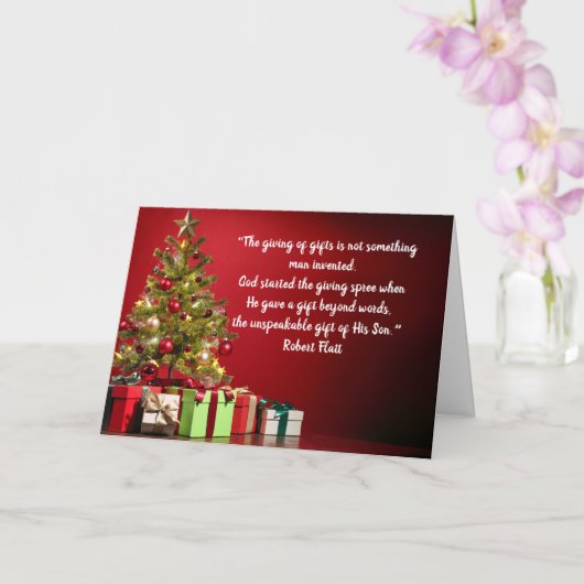 Kerstkaart 'God gaf de grootste gave zijn zoon' Kaart (Orchidee)