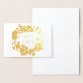 Kerstkaart goud folie folie kaarten (Display)