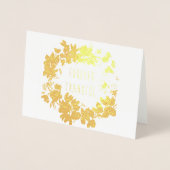 Kerstkaart goud folie kaarten (Voorkant)