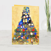 kerstkaart Gustav Klimt-stijl Kaart (Achterkant)