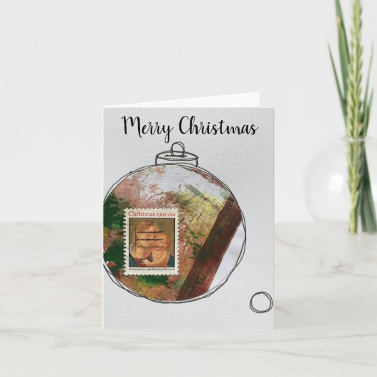 Kerstkaart - handgetekende versiering 2020-3 bedankkaart (Voorkant)