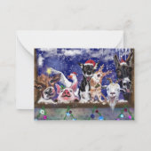 Kerstkaart Happy Boerderij Dieren Feest - Leuk Notitiekaartje (Achterkant)