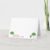 Kerstkaart 'Happy Hula Days 3' Kaart (Achterkant)