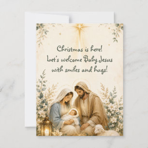 Kerstkaart Heilige Familie Religieuze Wenskaart Kaart