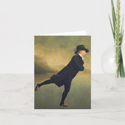 Kerstkaart - het Schaatsen van de Minister Feestdagen Kaart (Voorkant)