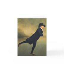 Kerstkaart - het Schaatsen van de Minister