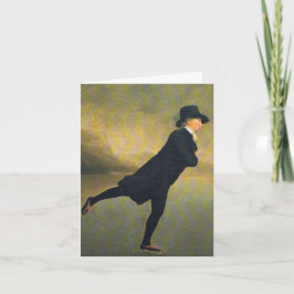 Kerstkaart - het Schaatsen van de Minister Feestdagen Kaart