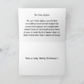 kerstKaart - het vliegtuig met de Voisin Feestdagen Kaart (Binnen)