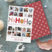 Kerstkaart Ho Ho Ho 20 foto collage 