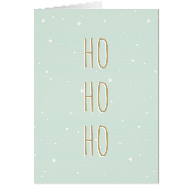 KerstKaart Ho Ho Stars Pattern Trendy Funny (Voorkant)