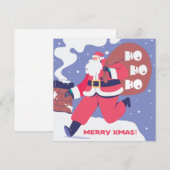 Kerstkaart HoHoHo (Voorkant / Achterkant)