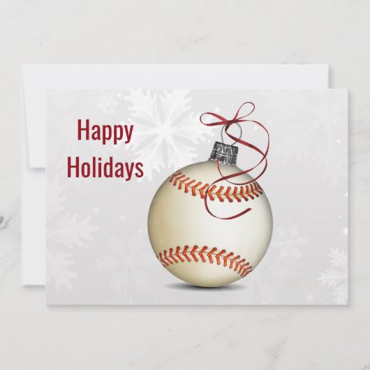 Kerstkaart honkbal (Voorkant)