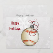 Kerstkaart honkbal (Voorkant / Achterkant)