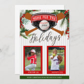 Kerstkaart honkbal kaart (Voorkant / Achterkant)