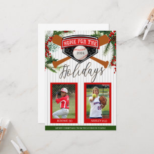 Kerstkaart honkbal kaart
