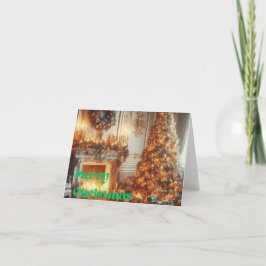 Kerstkaart horizontaal feestdagen kaart