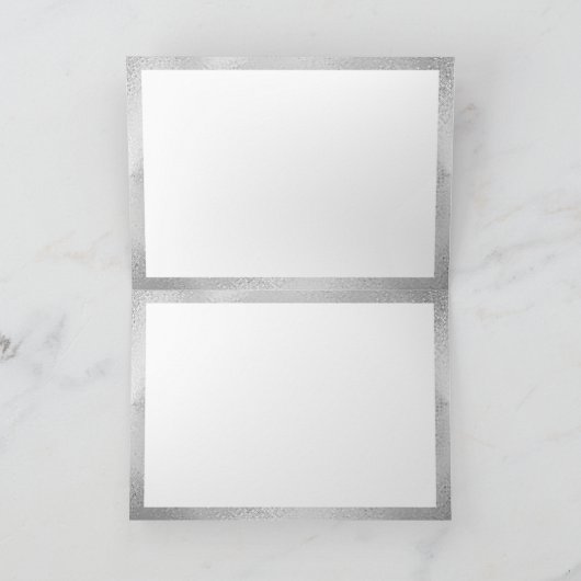 Kerstkaart ijshockey - rode glans & zilver kaart (Binnen)