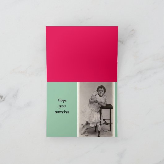 KERSTKAART- IK HEB EEN Grote OUDE DOOS WIJN NODIG Feestdagen Kaart (Binnen)