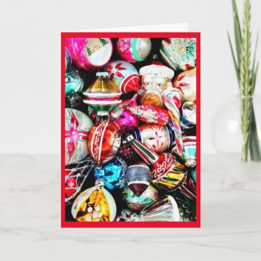 Kerstkaart "Ik wens u veel geluk" Feestdagen Kaart (Voorkant)